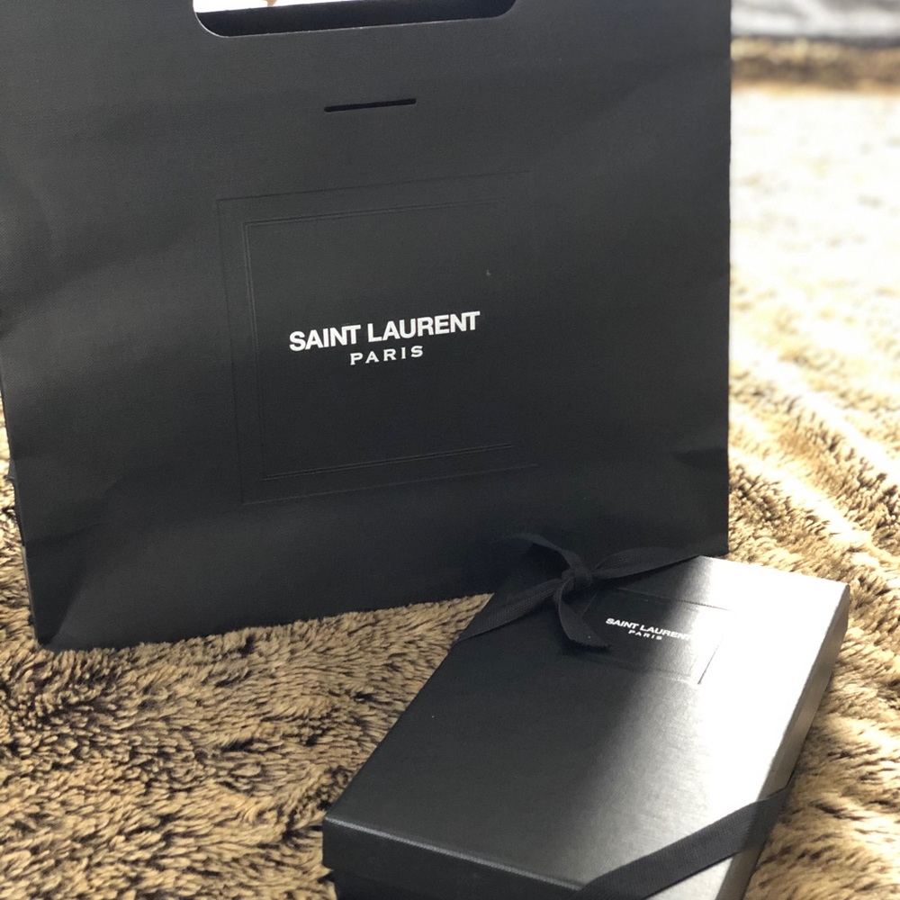 Authentic Saint Laurent Croc Embossed Wallet - Picture 3 of 9